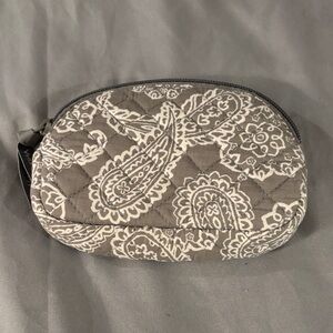Vera Bradley Gray and White Cosmetic Bag